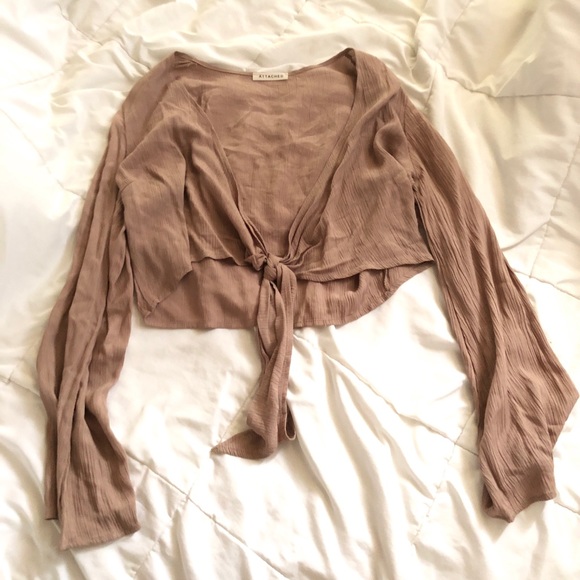 laura’s boutique Tops - Laura’s boutique long bell sleeve tie top